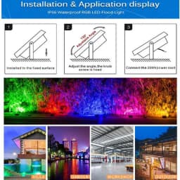 LED Flood Light 50W/100W RGB Floodlight Color Changing Spotlight AU Plug Outdoor Lamp