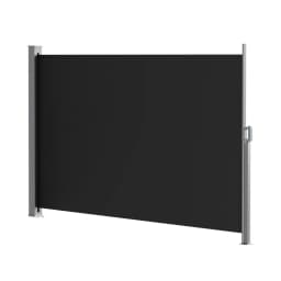 Retractable Side Awning Outdoor Sun Shade Privacy Screen 1.8x3M Black Patio Wind Blocker