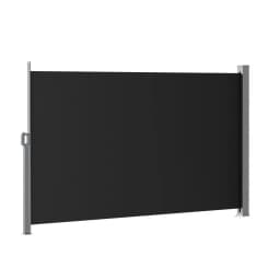 Retractable Side Awning Outdoor Sun Shade Privacy Screen 1.8x3M Black Patio Wind Blocker