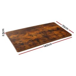 Rustic Brown 140CM Standing Desk Top Adjustable Height Desktop Workstation Panel for Home Office Use