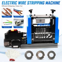 PORIYA Electric Wire Stripping Machine Copper Cable Stripper 1.5-25mm 60W W/3 Blades