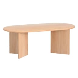 Oval Pine Coffee Table 110CM Modern Wooden Living Room Center Table Alva Style