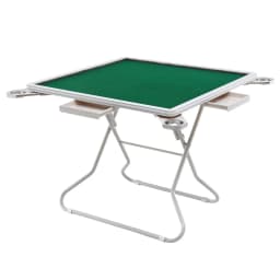 Foldable Mahjong Table for home 4 Drawers Cup Holders Green Portable Game Table