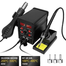 700W Solder Rework Station 2 in 1 Soldering Iron Kit Hot Air Heat Gun Station