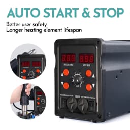 700W Solder Rework Station 2 in 1 Soldering Iron Kit Hot Air Heat Gun Station