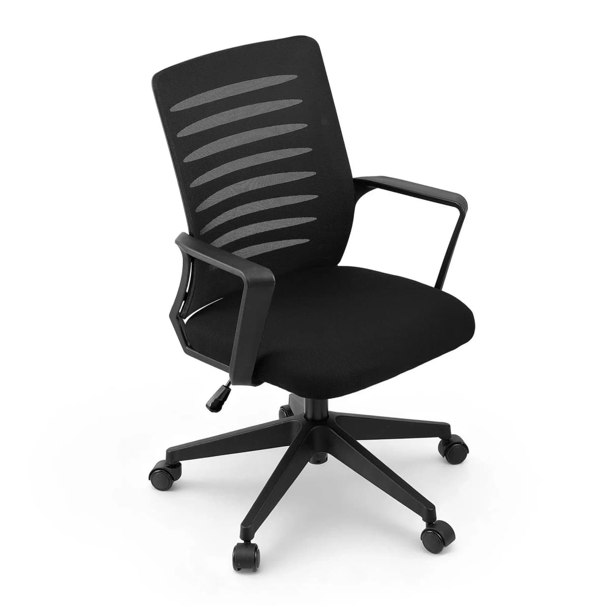 Ergonomic Mesh Office Chair with Lumbar Support Height Adjustable Swivel Mid Back Desk Chair for home Office Study Black