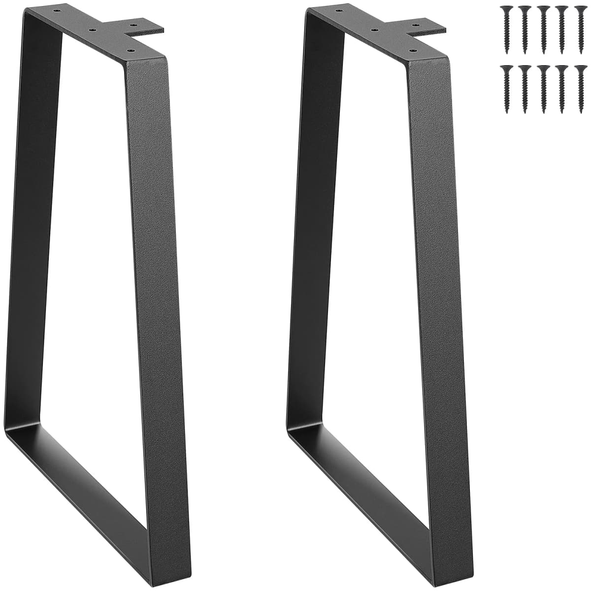 VEVOR 16inch Trapezoid Steel Table Legs Replacement Furniture Legs Set of 2 for DIY Coffee Tables Desks Bench Night Stands Sofa