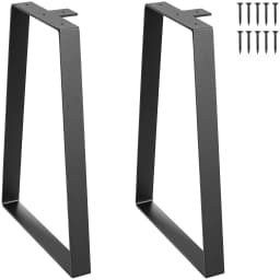 VEVOR 16inch Trapezoid Steel Table Legs Replacement Furniture Legs Set of 2 for DIY Coffee Tables Desks Bench Night Stands Sofa