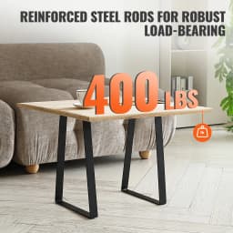 VEVOR 16inch Trapezoid Steel Table Legs Replacement Furniture Legs Set of 2 for DIY Coffee Tables Desks Bench Night Stands Sofa