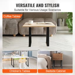 VEVOR 16inch Trapezoid Steel Table Legs Replacement Furniture Legs Set of 2 for DIY Coffee Tables Desks Bench Night Stands Sofa