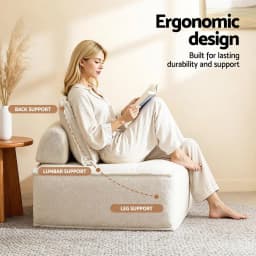 Floor Sofa Lounge Chair with Pillow Adjustable Foldable Tatami Floor Seat Soft Cushioned Backrest Indoor Reading Relaxation Chair Compact Living Room Bedroom Seating