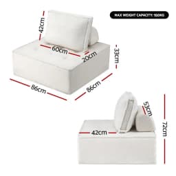 Floor Sofa Lounge Chair with Pillow Adjustable Foldable Tatami Floor Seat Soft Cushioned Backrest Indoor Reading Relaxation Chair Compact Living Room Bedroom Seating