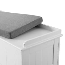 140cm Grey Fluted Storage Ottoman Bench Blanket Box for Bedroom Living Room