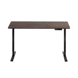 Electric Standing Desk Adjustable 140cm Ergonomic Brown Office Workstation Modern Home Computer Table