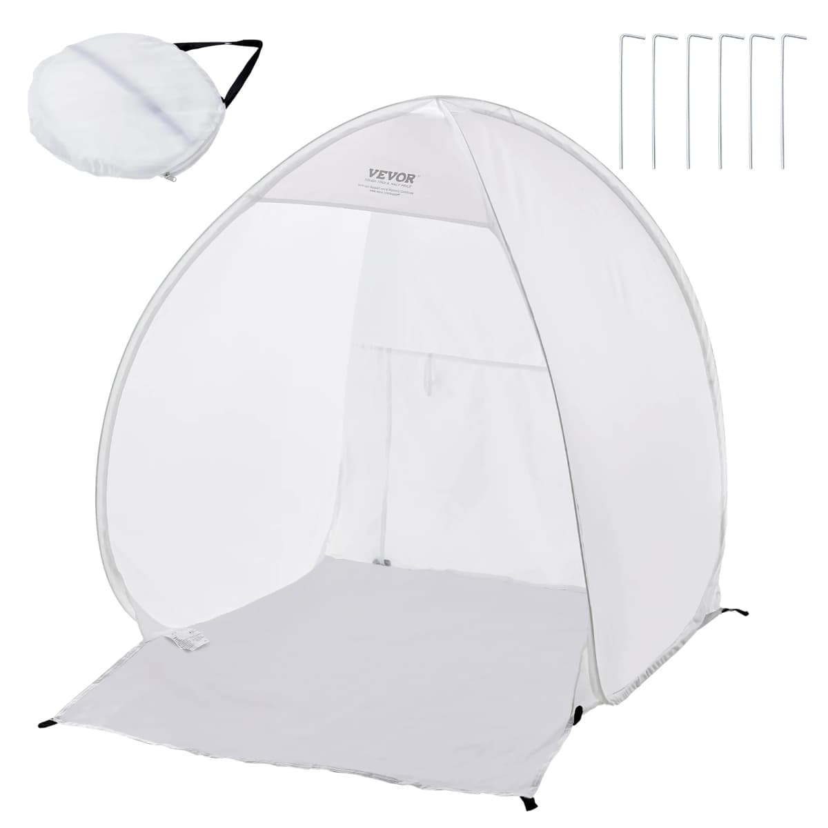 VEVOR Spray Paint Shelter 40x35x40/60x60x70 in Pop-Up Portable Spray Paint Tent with Built-In Floor Exhaust Window Storage Bag