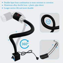 9W LED CNC Machine Lathe Light with Magnetic Base Flexible Gooseneck Work Lamp