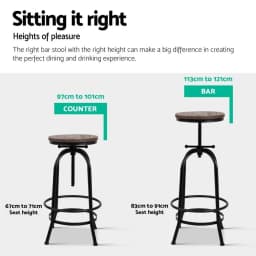 Adjustable Wood Bar Stool Set for Kitchen Counter and Dining Room Modern Swivel Seat with Backrest Solid Wood Legs Indoor Home Use