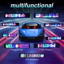 DIY Car Dynamic LED Smart Colorful Eye Lamp Soft Screen App Control Devil's Eye