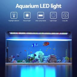 120CM Full Spectrum Aquarium Light LED Plant Fish Tank Lamp Adjustable Brightness Freshwater Marine Tank Lighting