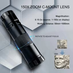 Yizhan 4K 60MP Soldering Microscope HD 1080P Digital Microscope 48MP HDMI USB Interface 1-150X Lens Remote Control 5-100cm Work