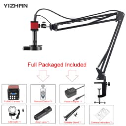 Yizhan 4K 60MP Soldering Microscope HD 1080P Digital Microscope 48MP HDMI USB Interface 1-150X Lens Remote Control 5-100cm Work