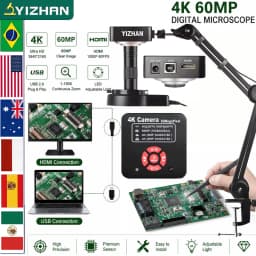 Yizhan 4K 60MP Soldering Microscope HD 1080P Digital Microscope 48MP HDMI USB Interface 1-150X Lens Remote Control 5-100cm Work