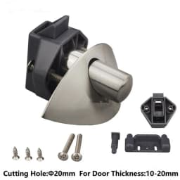 5X Half Moon Handle Caravan RV Cupboard/ Drawer Zinc Alloy Push Lock Latch Knob