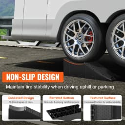 VEVOR Car Ramp Low Profile Car Service Ramp 20000 lbs/10 Ton Loading Capacity 5.5" Lift Height Car Ramp Heavy Duty Tire Ramp