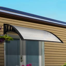 Window Awning Door Canopy Transparent Waterproof Polycarbonate Outdoor Rain Shelter 1x2m Patio Entry Cover UV Resistant Durable Shade Guard