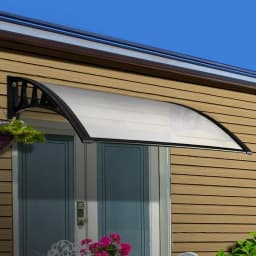 Window Awning Door Canopy Transparent Waterproof Polycarbonate Outdoor Rain Shelter 1x2m Patio Entry Cover UV Resistant Durable Shade Guard