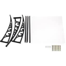 Window Awning Door Canopy Transparent Waterproof Polycarbonate Outdoor Rain Shelter 1x2m Patio Entry Cover UV Resistant Durable Shade Guard