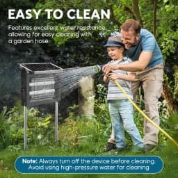 Solar Bug Zapper Outdoor Mosquito Zapper 4500V Waterproof Rechargeable Fly Zappe