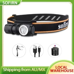 Sofirn HS10 USB C Rechargeable Mini 16340 Headlamp 1100lm TN3535 90CRI Angle Flashlight TIR Optics with Magnet Tail 2 Groups