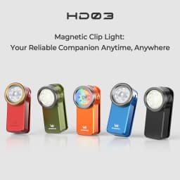 Wurkkos HD03 Clip-On Flashlight 680LM USB-C Rechargeable Pocket Flashlight Mini Spotlight/Work Light Portable EDC RGB Flashlight Magnetic Compact Flat Flashlight Ideal for Camping Repairs, and Cycling Shipped from Australia