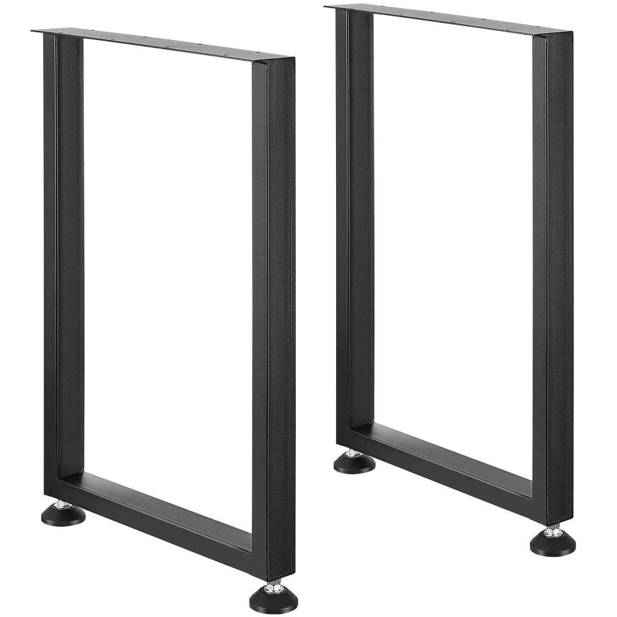 SucceBuy 2pcs 28inch Table Legs Adjustable Furniture Legs Square Reinforced Steel Office Table leg Max Load 1000 lbs For Home