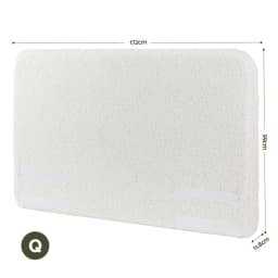 Queen Size Boucle Fabric Headboard Soft for bed Backrest Removable Washable Cover Vacuum Compressed No Assembly 172cm Wide