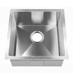 44x44CM Stainless Steel Kitchen Sink Single Bowl Silver Basin