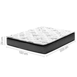 24cm Pillow Top Queen Mattress Comfortable Thick Support Breathable Sleep Surface Soft Bed Mattress for Home Use