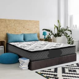 24cm Pillow Top Queen Mattress Comfortable Thick Support Breathable Sleep Surface Soft Bed Mattress for Home Use