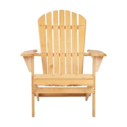 Adirondack Wooden Outdoor Chair Beach Patio Garden Furniture Natural Finish