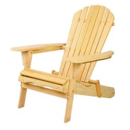 Adirondack Wooden Outdoor Chair Beach Patio Garden Furniture Natural Finish