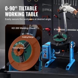SucceBuy Welding Positioner Rotary Welding Positioning Turntable Table with 3Jaw Lathe Chuck Welding Torch Stand Holder Cutting
