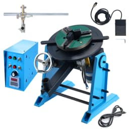 SucceBuy Welding Positioner Rotary Welding Positioning Turntable Table with 3Jaw Lathe Chuck Welding Torch Stand Holder Cutting