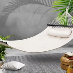 2 Person Portable Outdoor Camping Hammock Bed Hanging Chair with Pillow