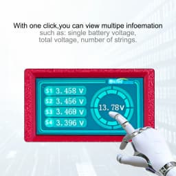 Heltec 6S Active Battery Balancer 5A High Current Lithium Battery Voltage Display Equalizer 8S Full Group Energy Transfer Equalizer 0.01V Precision Balance Over Discharge Protection, Low Voltage Sleep for LTO Lithium Battery Pack