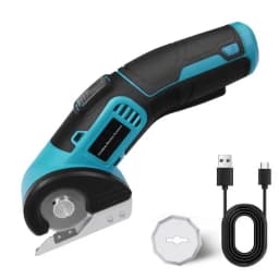 Cordless Electric Scissors Rotary Cutter PVC Leather for Crafts Sewing Cardboard