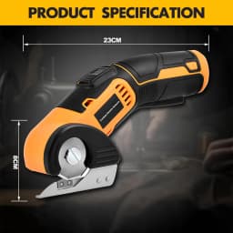 Cordless Electric Scissors Rotary Cutter PVC Leather for Crafts Sewing Cardboard