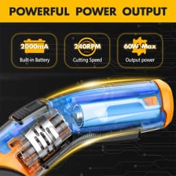 Cordless Electric Scissors Rotary Cutter PVC Leather for Crafts Sewing Cardboard