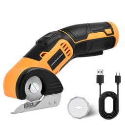 Cordless Electric Scissors Rotary Cutter PVC Leather for Crafts Sewing Cardboard