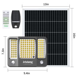 Intelamp Top Brand Long Battery Life 20000mAh Outdoor Solar Flood Lights 3 Colors With Super Large Solar Panel 3 Motion Sensors 4 Modes Solar Security Light For Yard Garage Driveway Backyard Farm